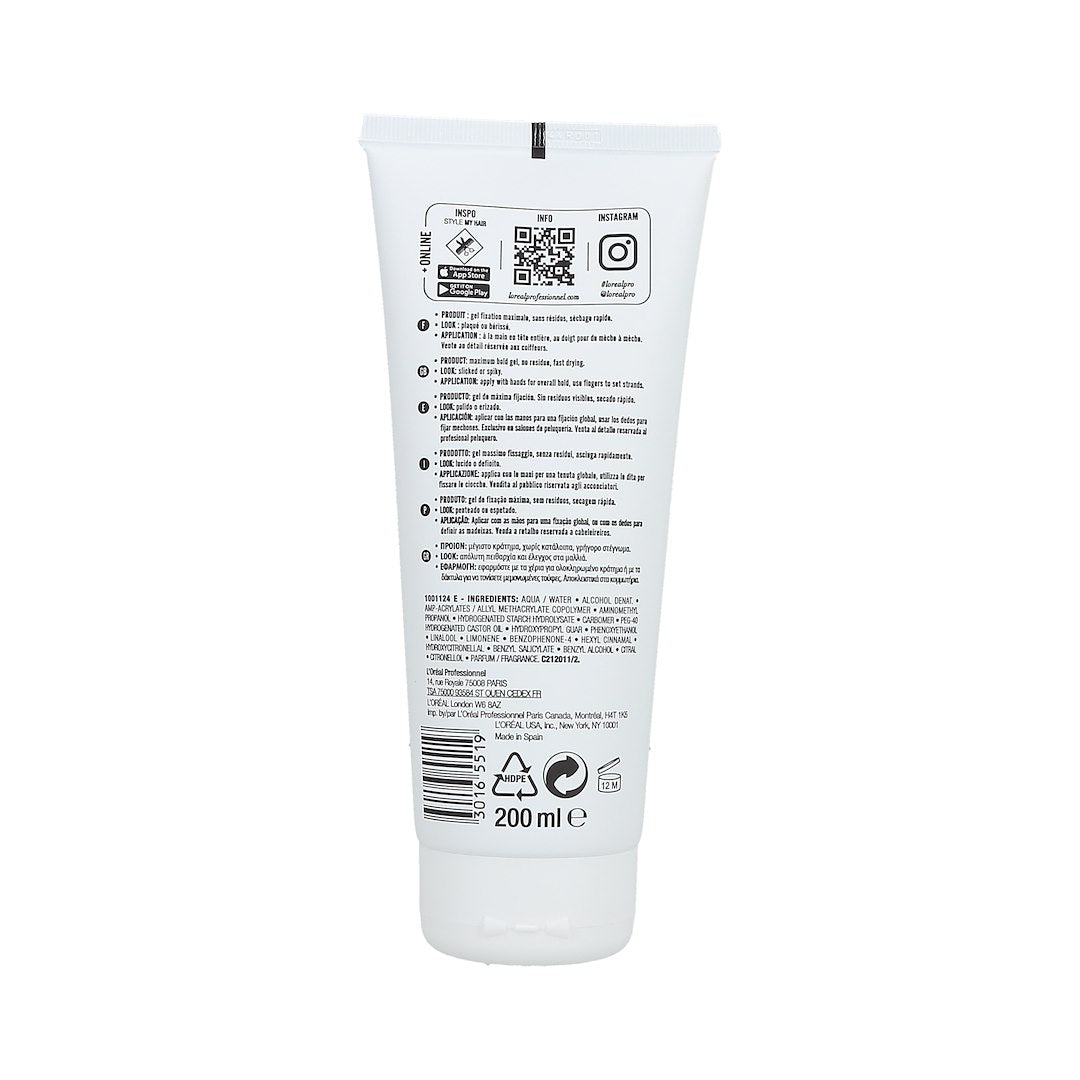 LOREAL TECNI ART FIX MAX - HAIR GEL FOR EXTRA HOLD 200ML