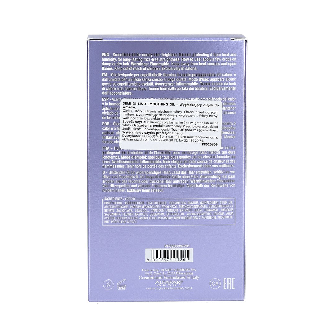 ALFAPARF SEMI DI LINO SMOOTH OIL 100ML