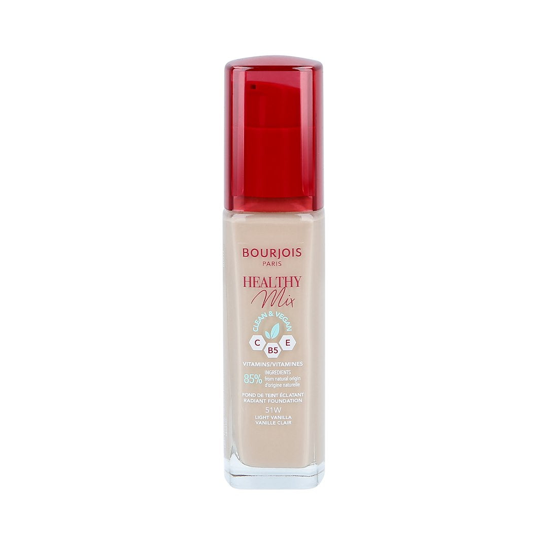 BOURJOIS HEALTHY MIX FOUNDATION VEGAN 051W LIGHT VANILLA 30ML