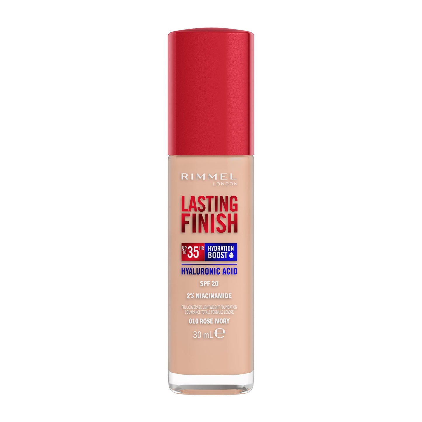 Rimmel Lasting Finish 35Hr Foundation With Comfort Serum - 010 ROSE IVORY