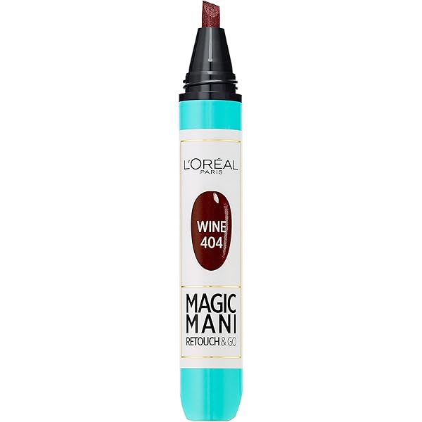 L’Oréal Paris Magic Mani Manicure Pen – Quick-Dry Nail Touch-Up Tool 404 Wine