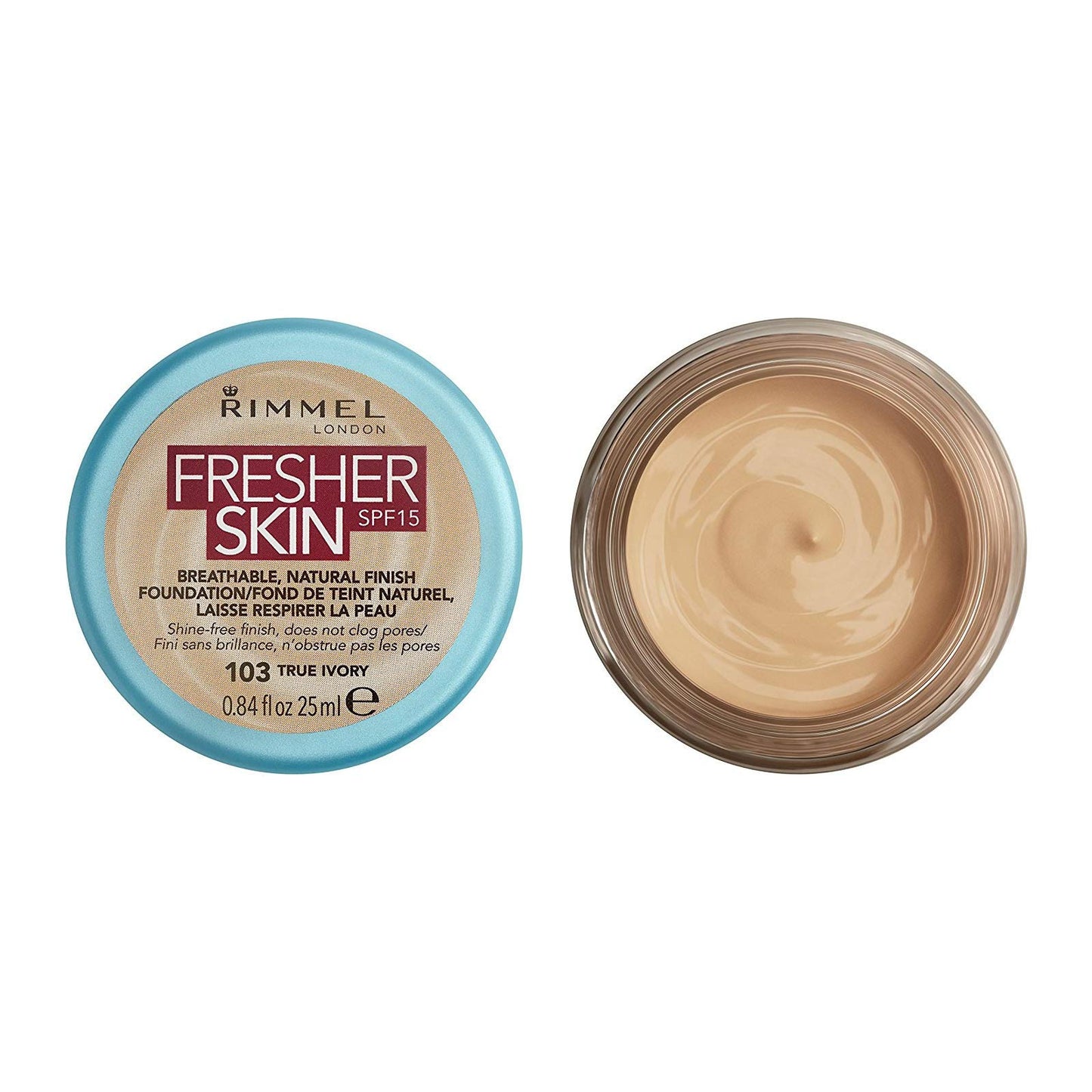 Rimmel Fresher Skin SPF15 Foundation - 103 TRUE IVORY