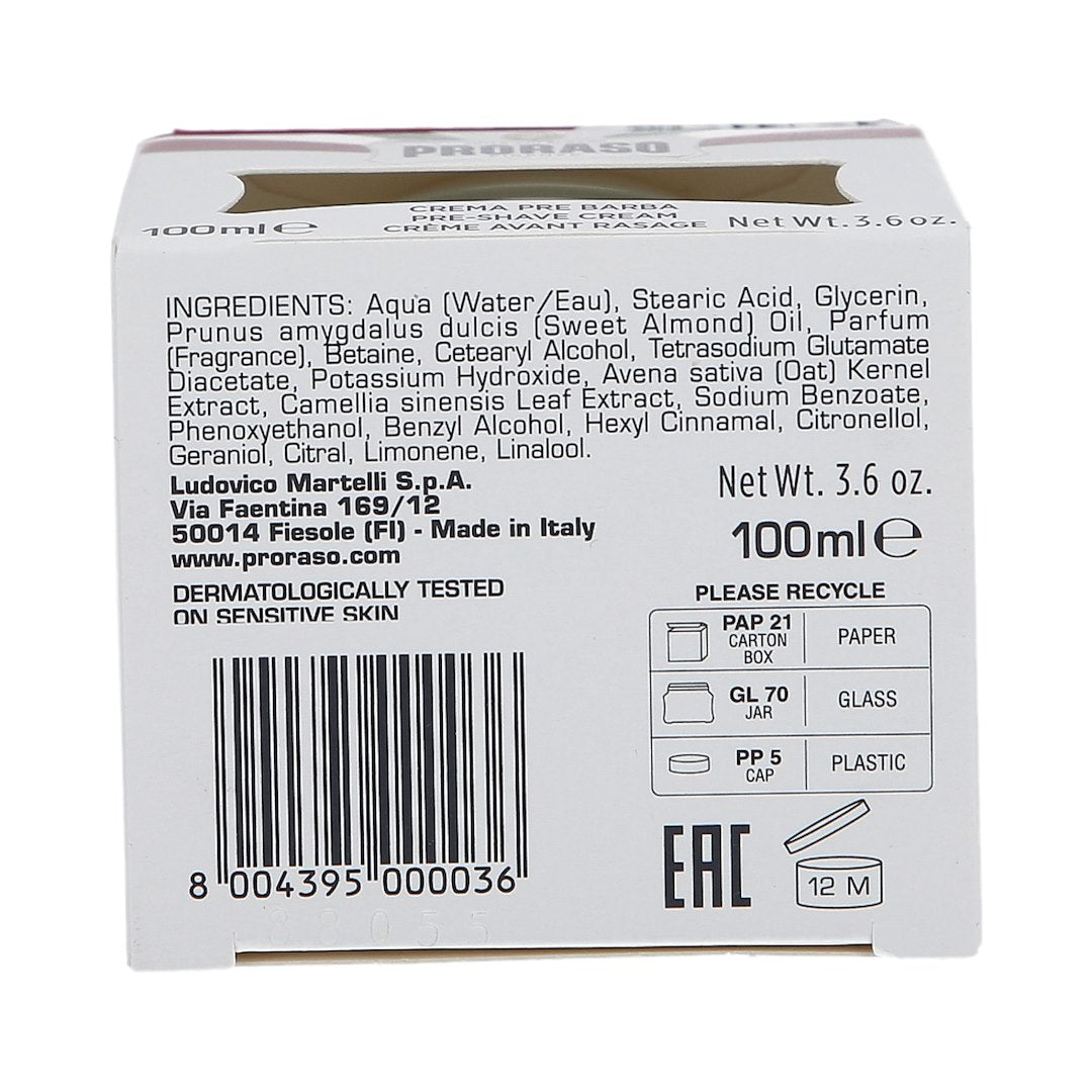 PRORASO WHITE LINE КРЕМ ПЕРЕД БРИТЬЕМ 100 МЛ
