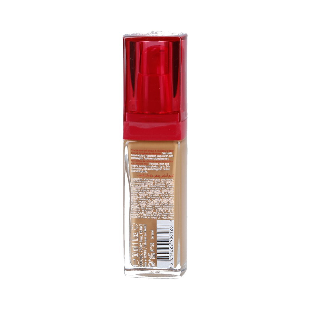 BOURJOIS HEALTHY MIX FOUNDATION 058 CARAMEL 30ML