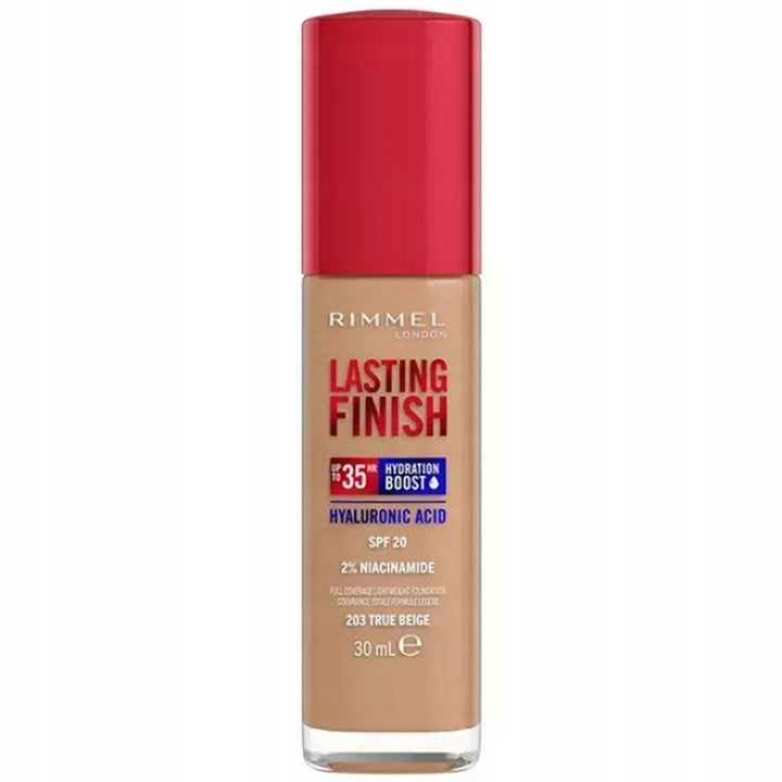Rimmel Lasting Finish 35Hr Foundation With Hydration Boost - 203 TRUE BEIGE