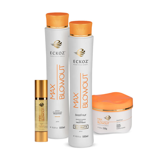 ECKOZ MAX BLOWOUT — Professional Keratin Hair Treatment Kit (4 Steps)