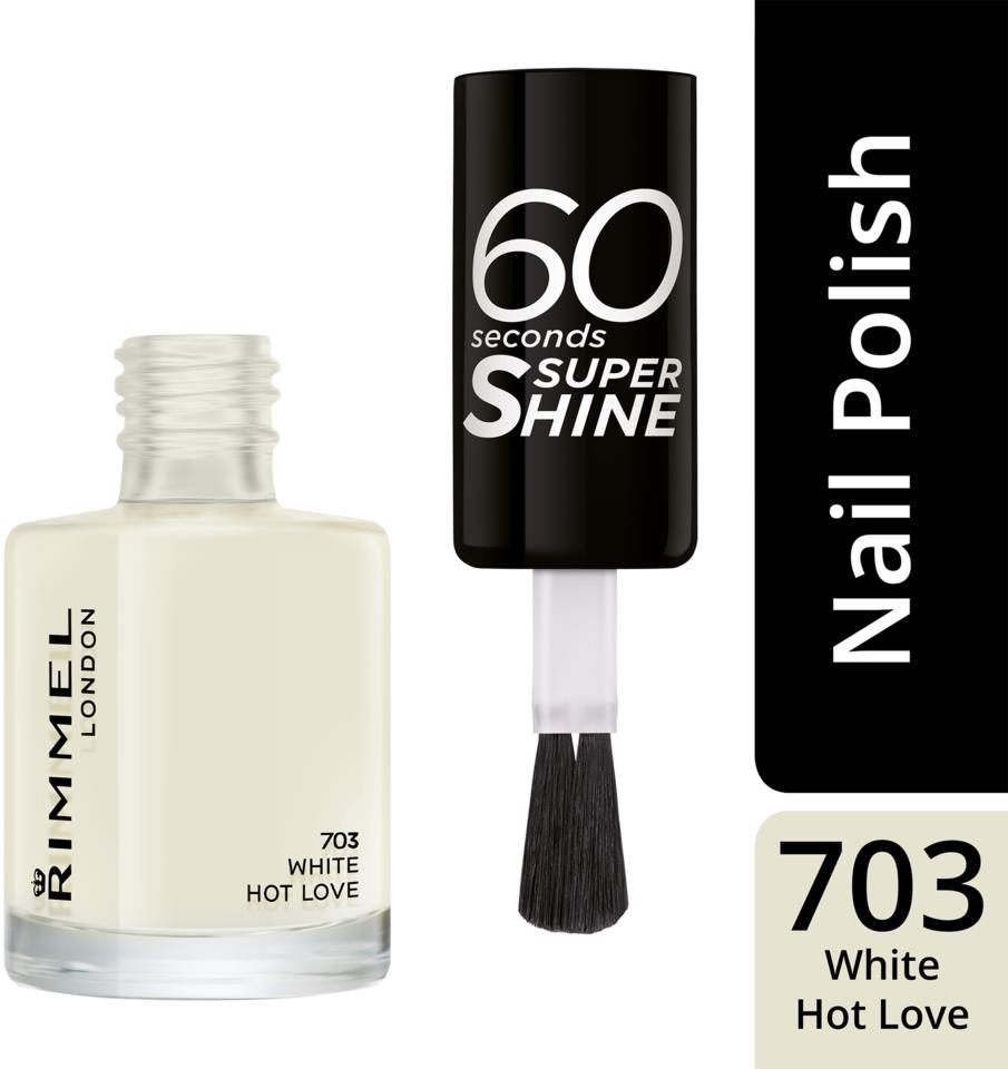 RIMMEL NAIL POLISH 60 SECONDS - 703 WHITE HOT LOVE