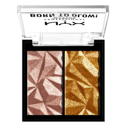 NYX PROFESSIONAL MAKEUP Born To Glow Icy Highlighter Duo - ROCK CANDY