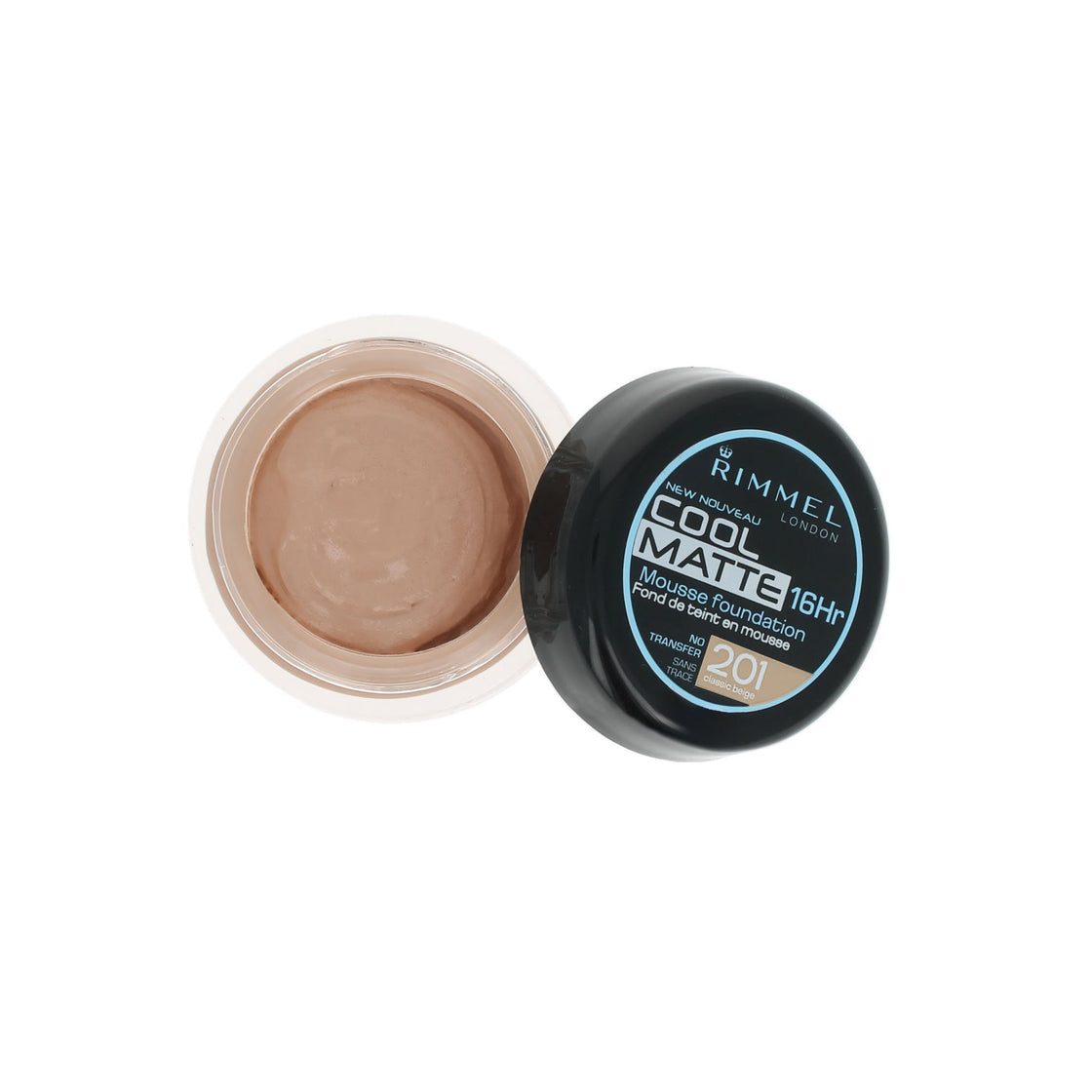 Rimmel Mousse Cool Matte 16H Foundation(18ml) - 201 CLASSIC BEIGE