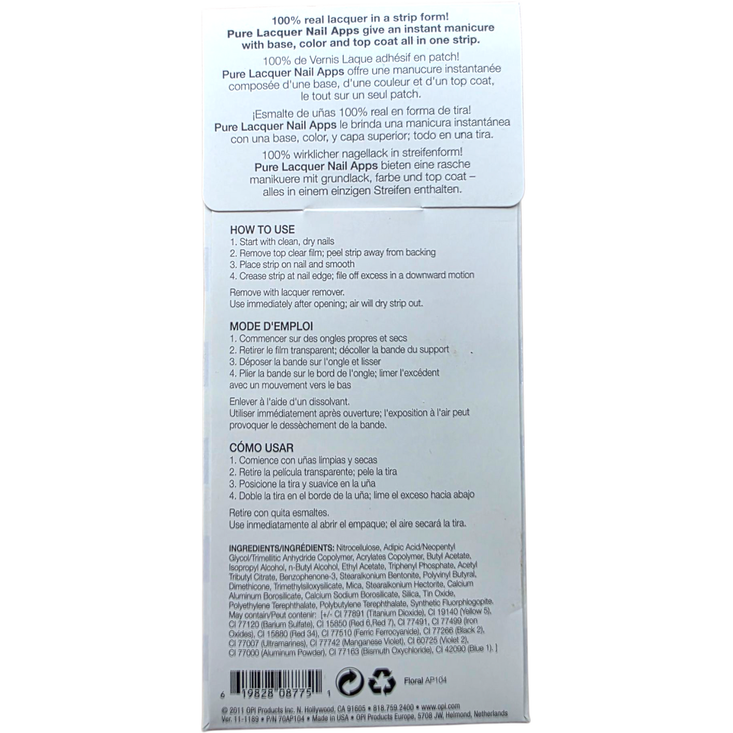 OPI Pure Lacquer Nail Apps for Instant Manicure - Nail Art Kit