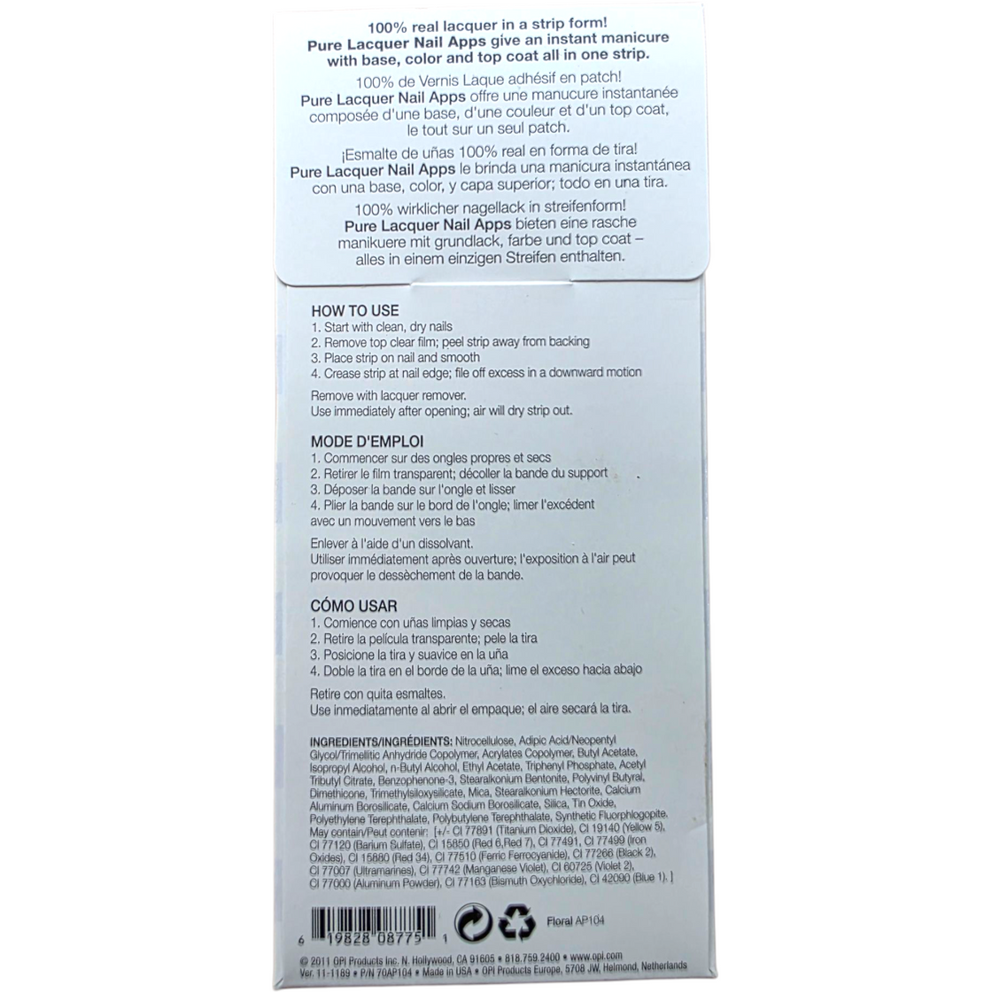 OPI Pure Lacquer Nail Apps for Instant Manicure - Nail Art Kit
