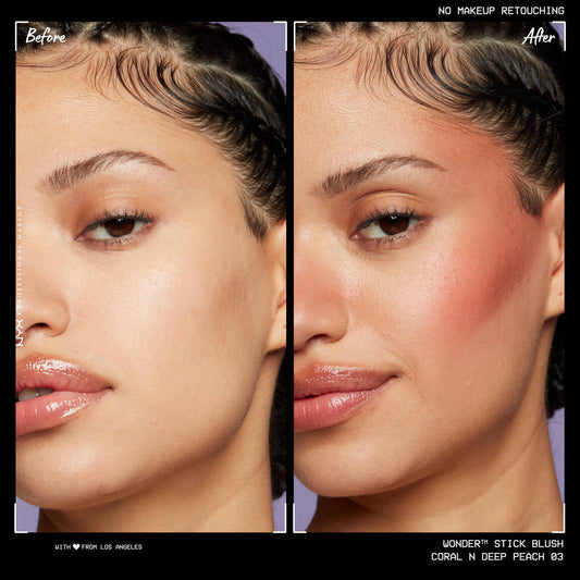 NYX Professional Makeup Wonder Stick Blush - 03 CORAL + DEEP PEACH