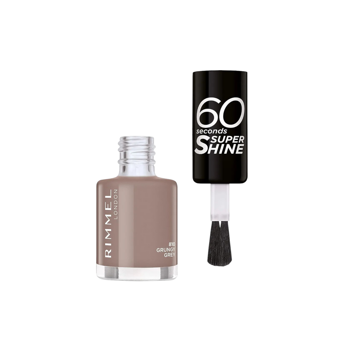 Rimmel 60 Seconds Super Shine Nail Polish - 810 GRUNGY GREY