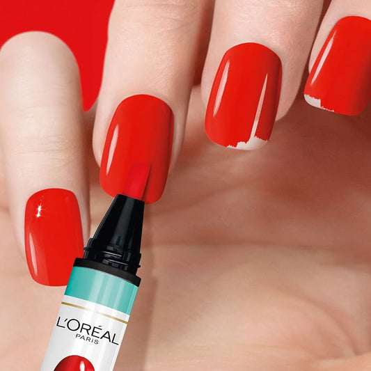 L’Oréal Paris Magic Mani Manicure Pen – Quick-Dry Nail Touch-Up Tool 401 Red