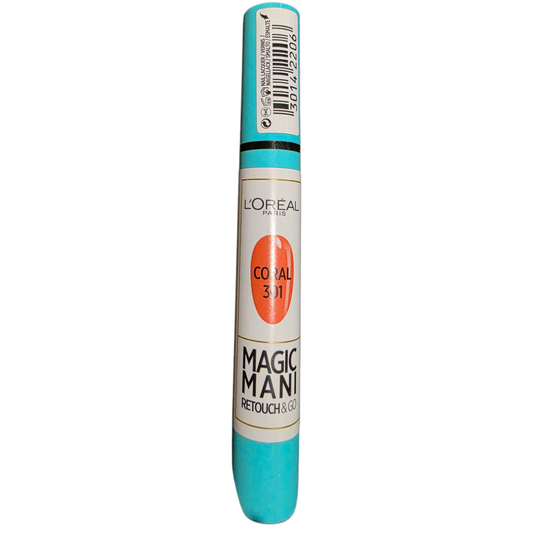 L’Oréal Paris Magic Mani Manicure Pen – Quick-Dry Nail Touch-Up Tool 301 Coral